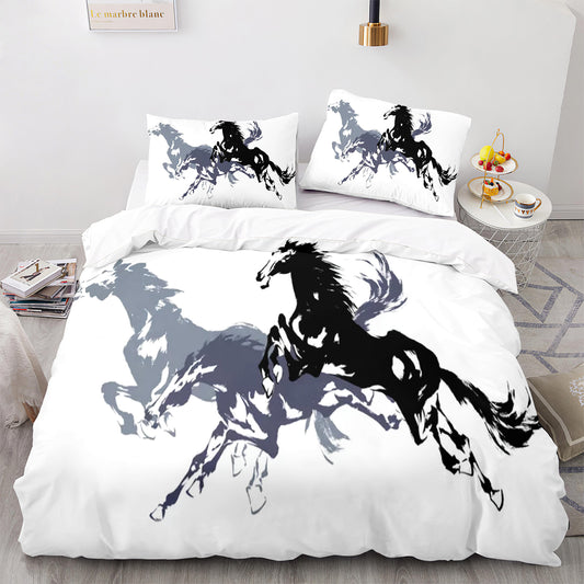 Parure de lit avec housse de couette et taies d'oreiller pour adolescents et adultes, taille King size, M1081