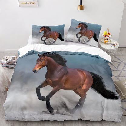 Parure de lit avec housse de couette et taies d'oreiller pour adolescents et adultes, taille King size, M1082