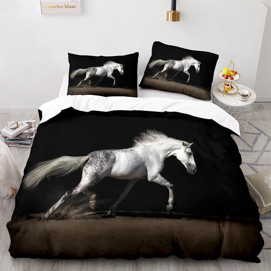 Parure de lit avec housse de couette et taies d'oreiller pour adolescents et adultes, taille King size, M1086
