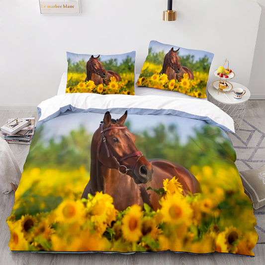 Parure de lit avec housse de couette et taies d'oreiller pour adolescents et adultes, taille King size, M1089