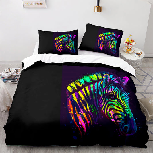 Parure de lit avec housse de couette et taies d'oreiller pour adolescents et adultes, taille King size, M1091