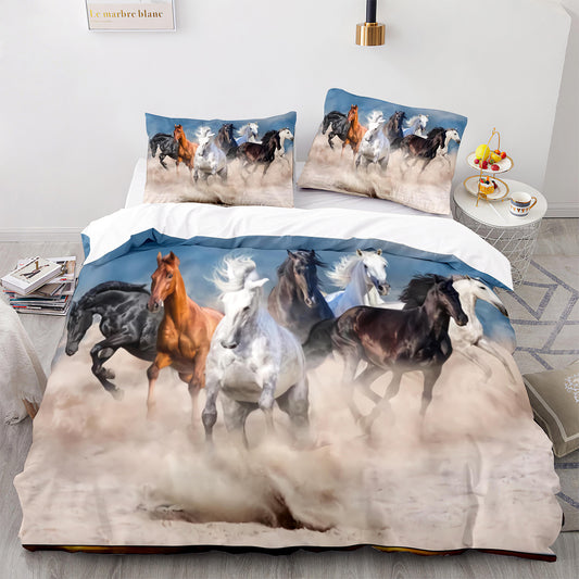 Parure de lit avec housse de couette et taies d'oreiller pour adolescents et adultes, taille King size, M1093