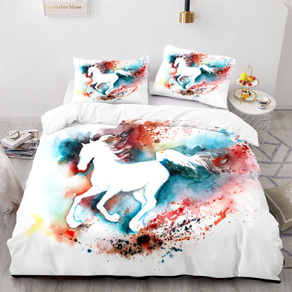 Parure de lit avec housse de couette et taies d'oreiller pour adolescents et adultes, taille King size, M1095