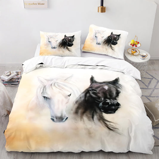 Parure de lit avec housse de couette et taies d'oreiller pour adolescents et adultes, taille King size, M1097