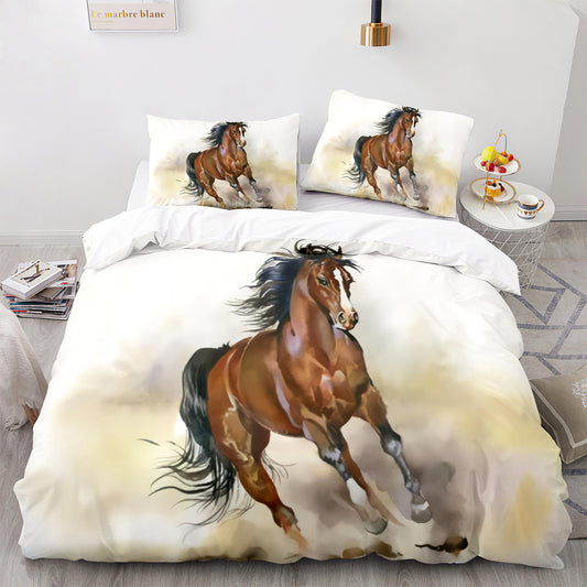 Parure de lit avec housse de couette et taies d'oreiller pour adolescents et adultes, taille King size, M1100