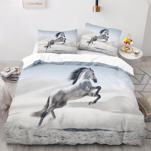 Parure de lit avec housse de couette et taies d'oreiller pour adolescents et adultes, taille King size, M1101