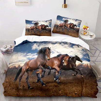 Parure de lit avec housse de couette et taies d'oreiller pour adolescents et adultes, taille King size, M1106