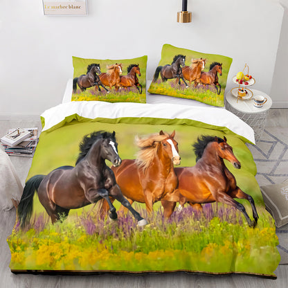 Parure de lit avec housse de couette et taies d'oreiller pour adolescents et adultes, taille King size, M1110