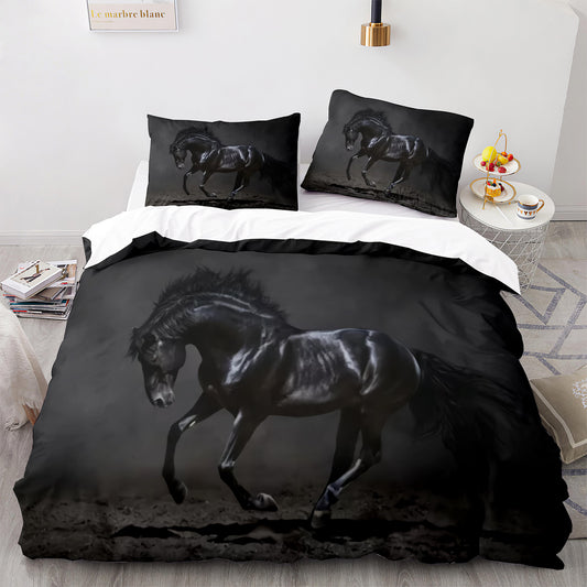 Parure de lit avec housse de couette et taies d'oreiller pour adolescents et adultes, taille King size, M1111