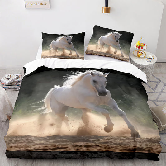 Parure de lit avec housse de couette et taies d'oreiller pour adolescents et adultes, taille King size, M1112