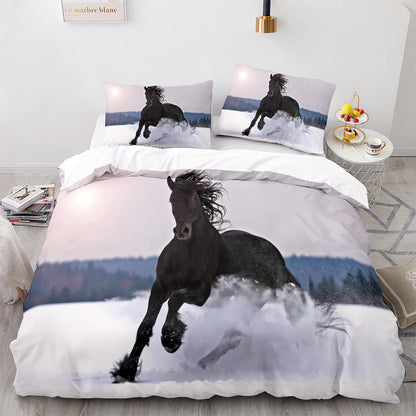 Parure de lit avec housse de couette et taies d'oreiller pour adolescents et adultes, taille King size, M1114