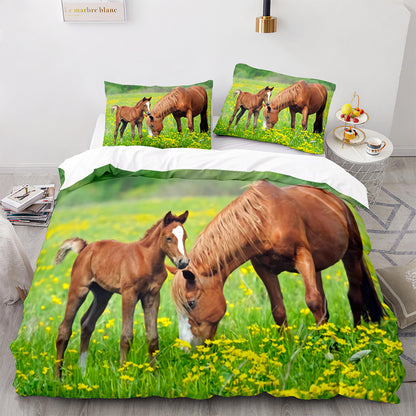Parure de lit avec housse de couette et taies d'oreiller pour adolescents et adultes, taille King size, M1116