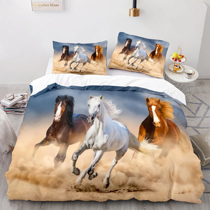 Parure de lit avec housse de couette et taies d'oreiller pour adolescents et adultes, taille King size, M1118