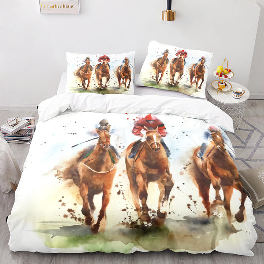 Parure de lit avec housse de couette et taies d'oreiller pour adolescents et adultes, taille King size, M1121