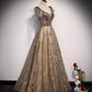 Elegant tulle sequins long prom dress evening gown  10230