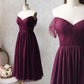Purple tulle short prom dress party dress  8422