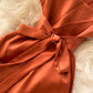 Robe courte en satin à la mode 10944