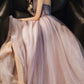 Purple tulle sequins long prom dress evening dress  10624