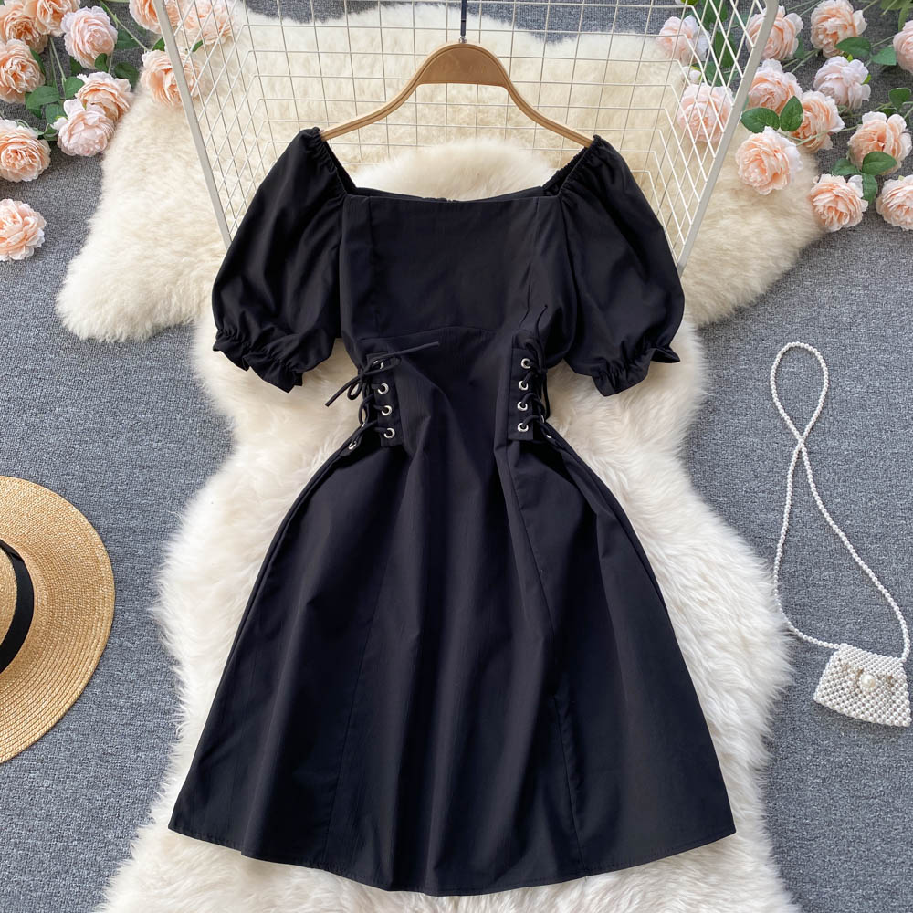 Cute A Line Lace Up Dress Fashion Dress  10662