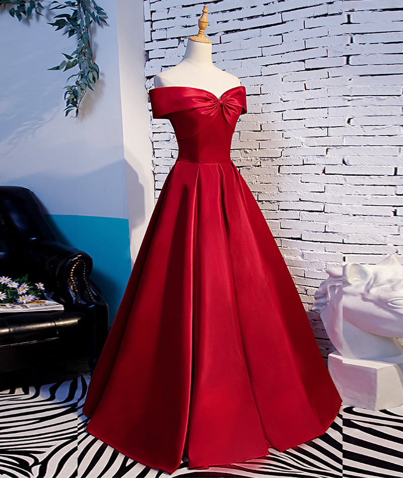 A-Linie langes Ballkleid aus Satin, formelles Kleid 8396