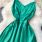 Cute A Line Irregular Dress Green Fashion Dress  10788