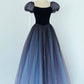 Cute tulle long prom dress A line evening gown  10164