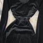 Black V Neck Long Sleeve Dress Fashion Dress  10844