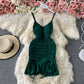 Sexy V Neck Short Dress Fashion Dress  10700