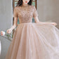 Cute tulle beads short prom dress A line party dress  10519