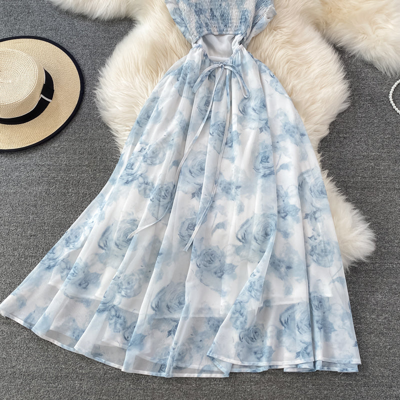 Cute A Line Floral Dress Fashion Dress  10759