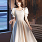 Cute satin short prom dress A line homecoming dress  10447