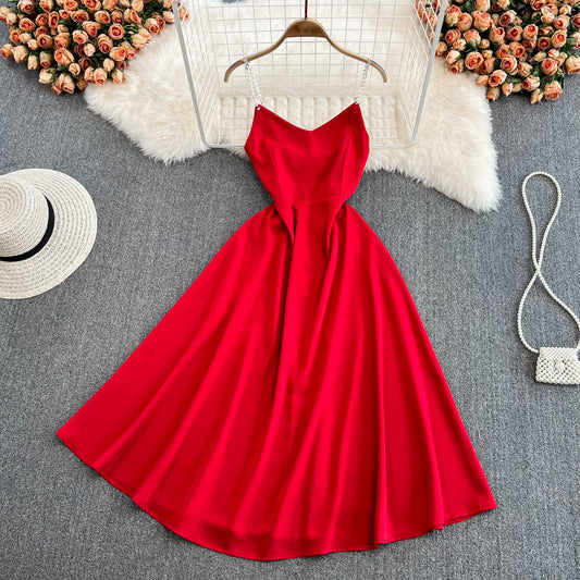 Simple A Line V Neck Short Dress Fashion Dress  10693