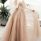 Cute tulle lace long prom dress A line evening dress  10167