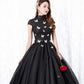 Black tulle long A line ball gown dress formal dress  8650