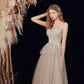 Cute tulle sequins long prom dress evening dress  10189