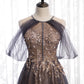 Elegant tulle sequins prom dress formal dress  8242
