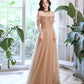 Cute tulle long prom dress A line evening dress  10430