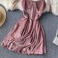 Cute Velvet Short A Line Dress Fashion Dress  10789