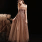 Shiny tulle sequins tea length prom dress evening dress  10412