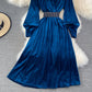 Elegant Velvet Long Sleeve Dress Fashion Dress  10849