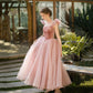 Pink/Red Cute A-line Long Prom Dress Evening Dress Graduation Party Dress 8646