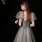 Cute tulle long prom dress A line evening gown  10372