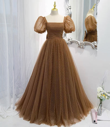 Süßes Tüll langes A-Linie Ballkleid Abendkleid 8822