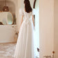 White tulle tea length prom dress white evening dress  10143