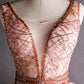 A line tulle sequins long ball gown dress formal dress  8590