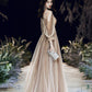 Cute tulle lace long prom dress A line evening dress  10449