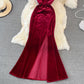 Sexy V Neck Velvet Long Dress Fashion Dress  10782