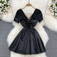 Sexy Bow Short A Line Dress Fashion Dress  10656
