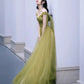 Cute tulle long prom dress A line evening gown  10337