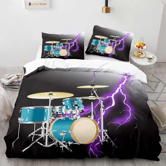 Parure de lit avec housse de couette et taies d'oreiller pour adolescents et adultes, taille King size, JZG3001